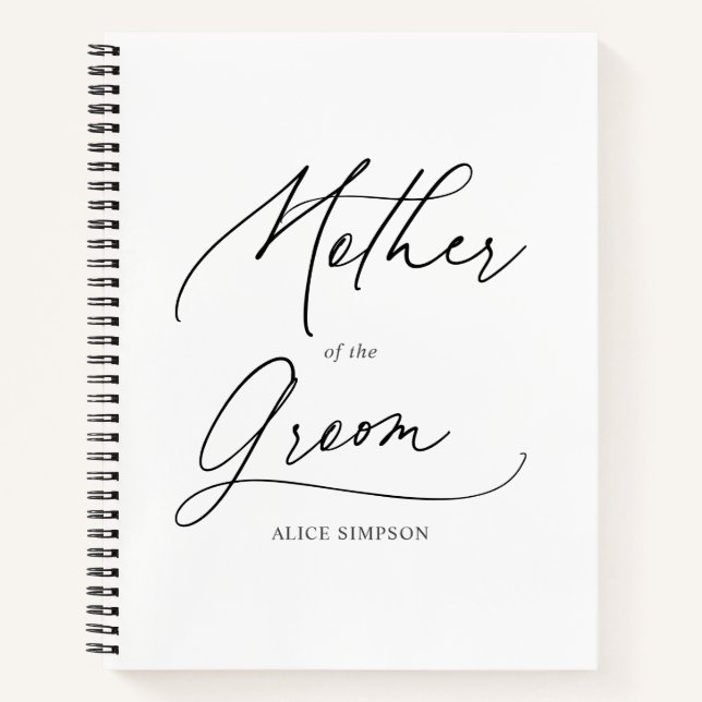 Mère du Carnet Groom Chic Script (Devant)