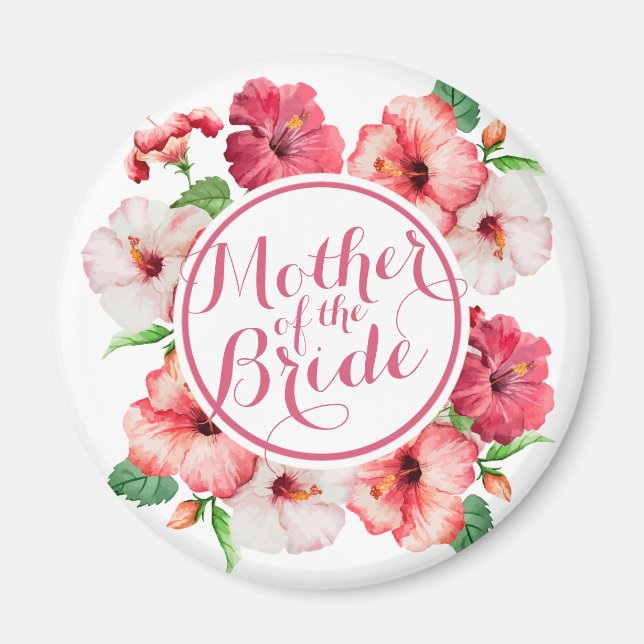 Mère du Mariage d'aquarelle de mariée | Magnet (Devant)