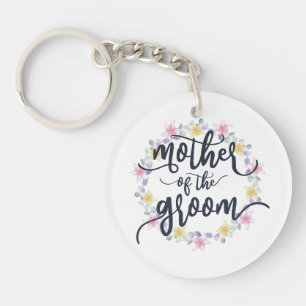 Mère du Marié Calligraphie de Mariage   Porte-clés