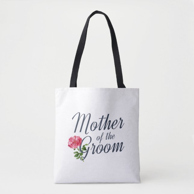 Mère du Marié Calligraphie de Mariage | Sac Cabas (Devant)