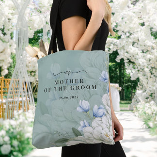 Mère du Marié Sac de Mariage Floral Vert Sauge