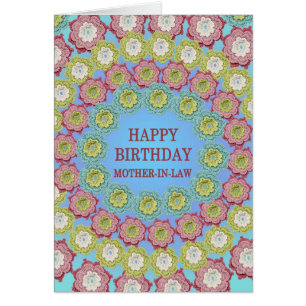 Mère en droit Anniversaire Crochet Fleurs