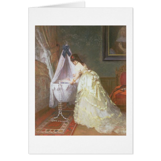 Mère et bébé, 1869 (huile sur le panneau) (Devant)