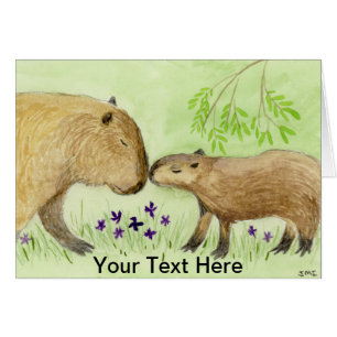 Mère et bébé Capybara