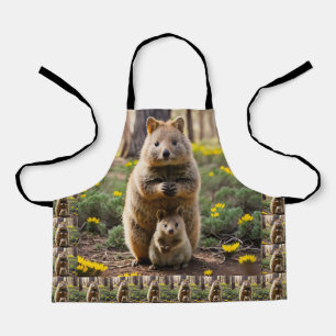 Mère Et Bébé Quokka, Enfants Plein Imprimé Tablier