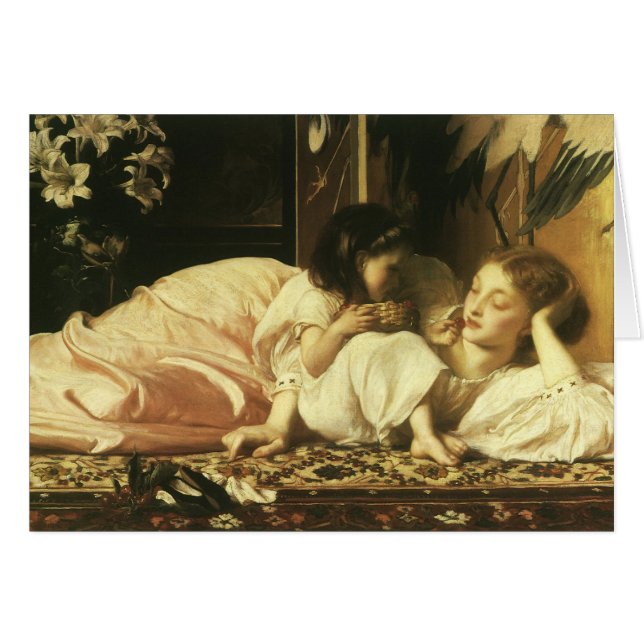 Mère et Enfant (alias Cerises) par Lord Leighton (Devant horizontal)