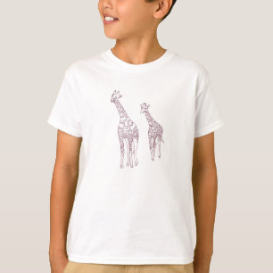 Mère et enfant Giraffes contour TShirts