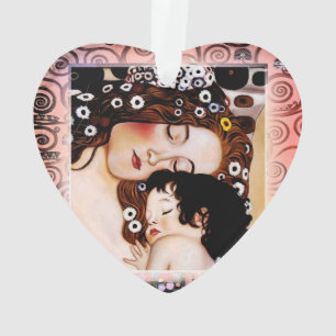 Mère et enfant par le collage de Gustav Klimt