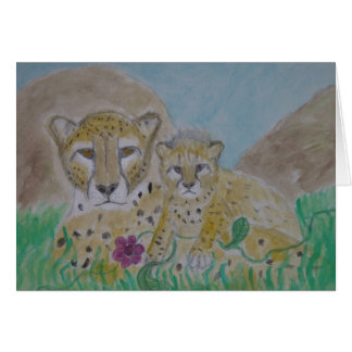 mère et petit animal de guépard