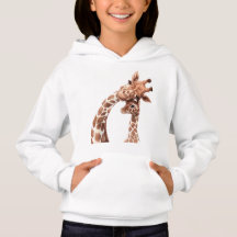 Mère girafe et petit touffe têtes
