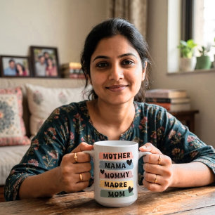 Mère Maman Maman Madre Maman Tasse Joli Multilin