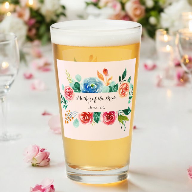 Mère Mariage Rose Floral Coupe de verre (Créateur téléchargé)