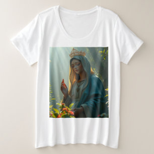Mère Marie Reine du Ciel Femmes Plus Taille Tee