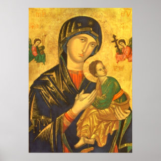 Mère Mary Madonna & Enfant Baby Jesus Poster
