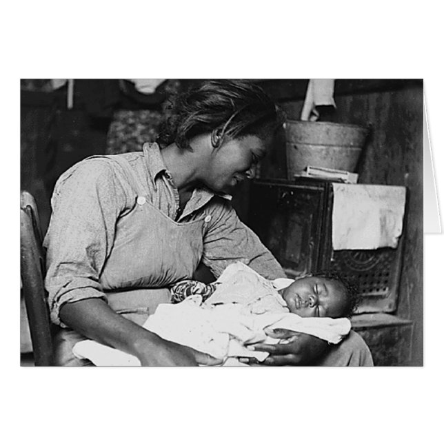 mère noire heureuse avec bébé (Devant horizontal)