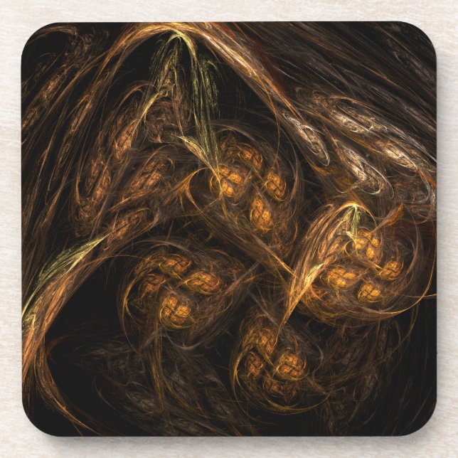 Mère Terre Abstrait Art Dessous de verre de liège (Devant)