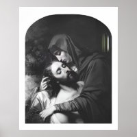 Mère triste Vierge Marie Poster catholique