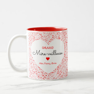 Mère veilleuse Fête des Mères Mother's Day Foto Zweifarbige Tasse