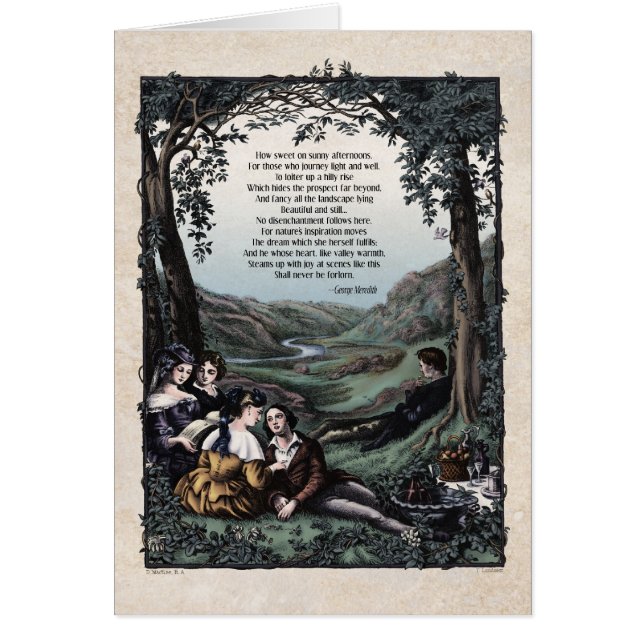 Meredith "Pastorals" Viktorianische Karte (Vorne)