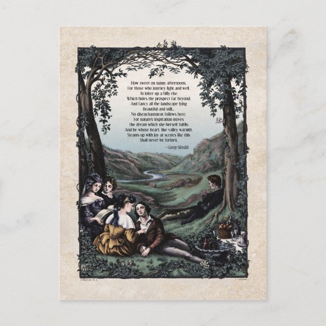 Meredith "Pastorals" Viktorianische Postkarte (Vorderseite)