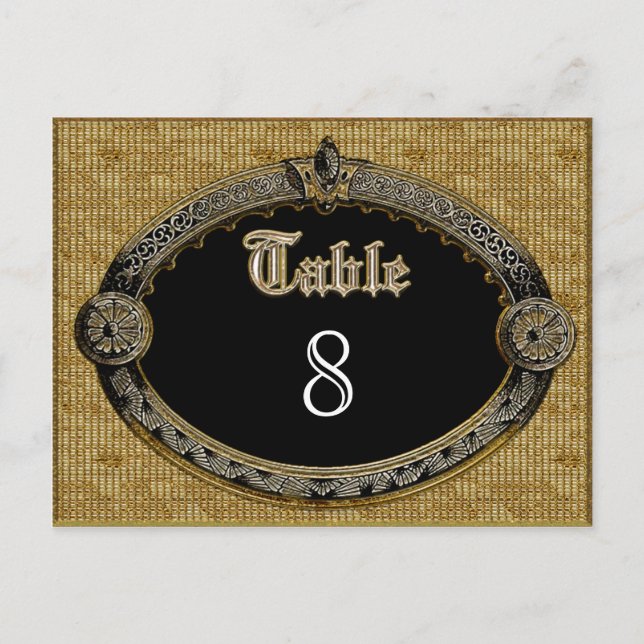 Meredith Royale Tischnummer Karte (Vorderseite)