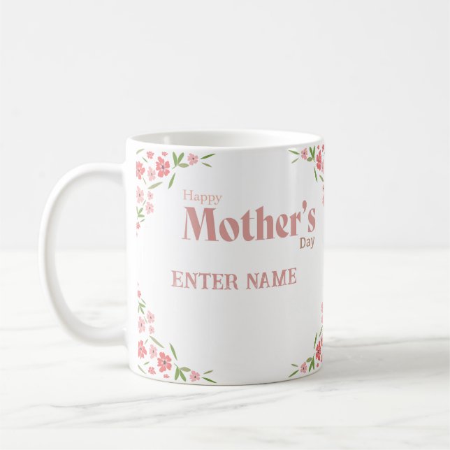 MÈRES PERSONNALISÉES NOM DE JOUR MUG (Gauche)