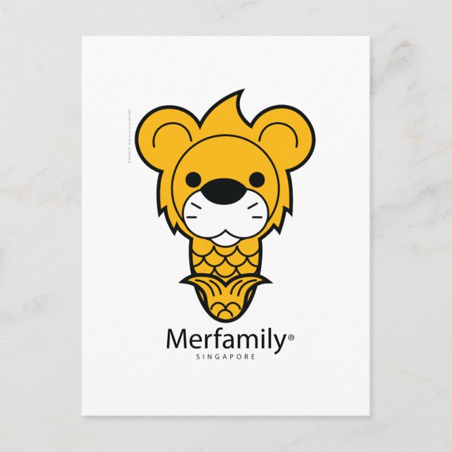 "Merfamily®" SINGAPORE Postkarte (Vorderseite)