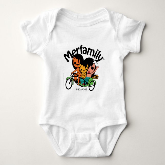 MERFAMILY Singapore Trishaw Baby Strampler (Vorderseite)