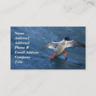 Merganser Duck Business Card Visitenkarte