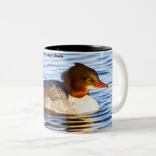 Merganser Duck Zweifarbige Tasse