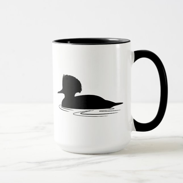 Merganser-Ente in der Silhouette Tasse (Rechts)