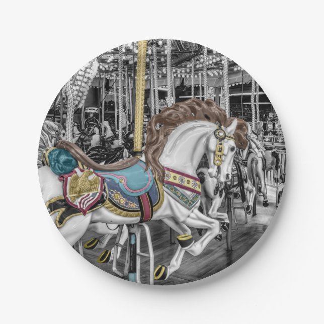 Mergo Round Carousel Pappteller (Vorderseite)