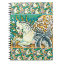 MERHORSE & WHITE OCTOPUS, FANTASY UNICORNHORSE