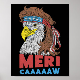 Meri-caaaaaw - Adler-Mullet 4. Juli USA Amerikanis Poster