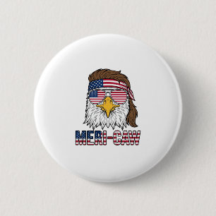 Meri-Caw Patriotischer Adler Vintage Gravur Shirt_ Button