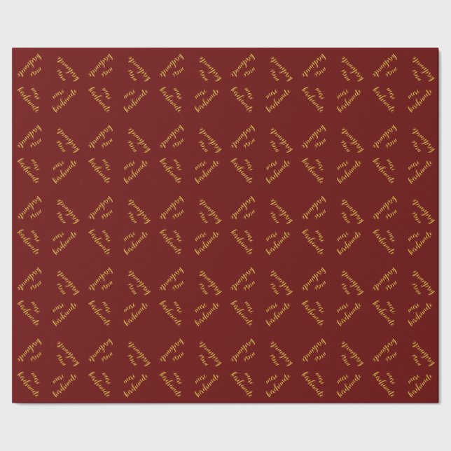 MERI KIRIHIMETE GOLD RED AOTEAROA NZ LUXURY XMAS GESCHENKPAPIER (Saum)
