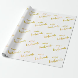 MERI KIRIHIMETE GOLD WHITE AOTEAROA NZ CHRISTMAS GESCHENKPAPIER