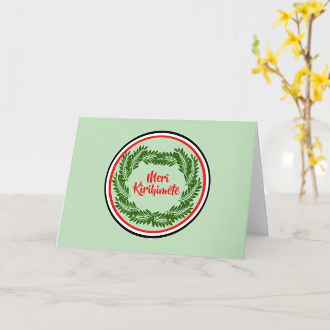 Meri Kirihimete Maori Frory Weihnachtsgrüßen Karte (Gelbe Blume)