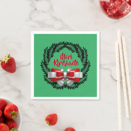Meri Kirihimete Maori für fröhlichen Weihnachtscoc Serviette