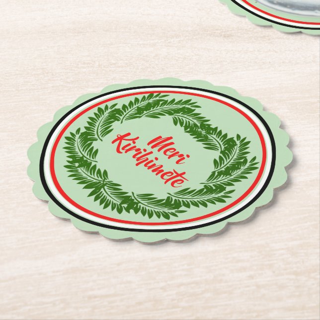 Meri Kirihimete Maori Merry Christmas Untersetzer (angewinkelt)