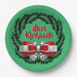 Meri Kirihimete Maori zu frohen Weihnachten 9" Pappteller