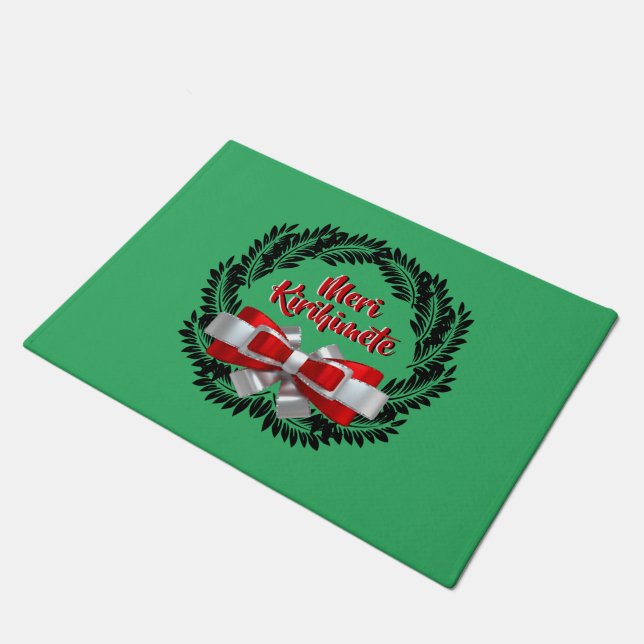 Meri Kirihimete Maori zu frohen Weihnachten Fußmatte (Schrägansicht)