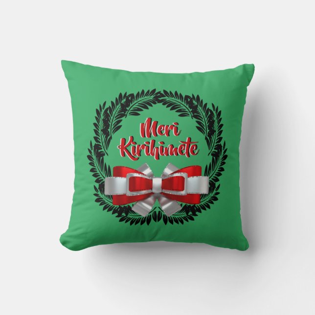 Meri Kirihimete Maori zu frohen Weihnachten Kissen (Vorderseite)