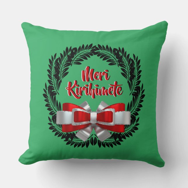 Meri Kirihimete Maori zu frohen Weihnachten Kissen (Vorderseite)