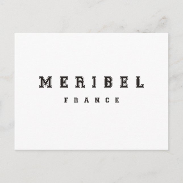Meribel France Postkarte (Vorderseite)