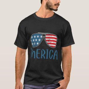 Merica 4. Juli Amerika Retro Sungles Amerikaner T-Shirt