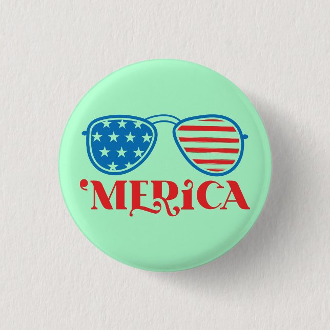 "Merica - 4. Juli Button (Vorderseite)