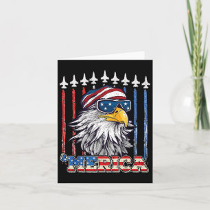 Merica 4. Juli Eagle Mullet Usa Flag Patriotic Karte