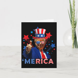 Merica 4. Juli Feuerwerk Funny Trump Independe Karte