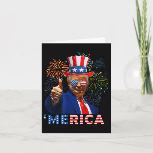 Merica 4. Juli Funny Trump Fireworks Independe Karte